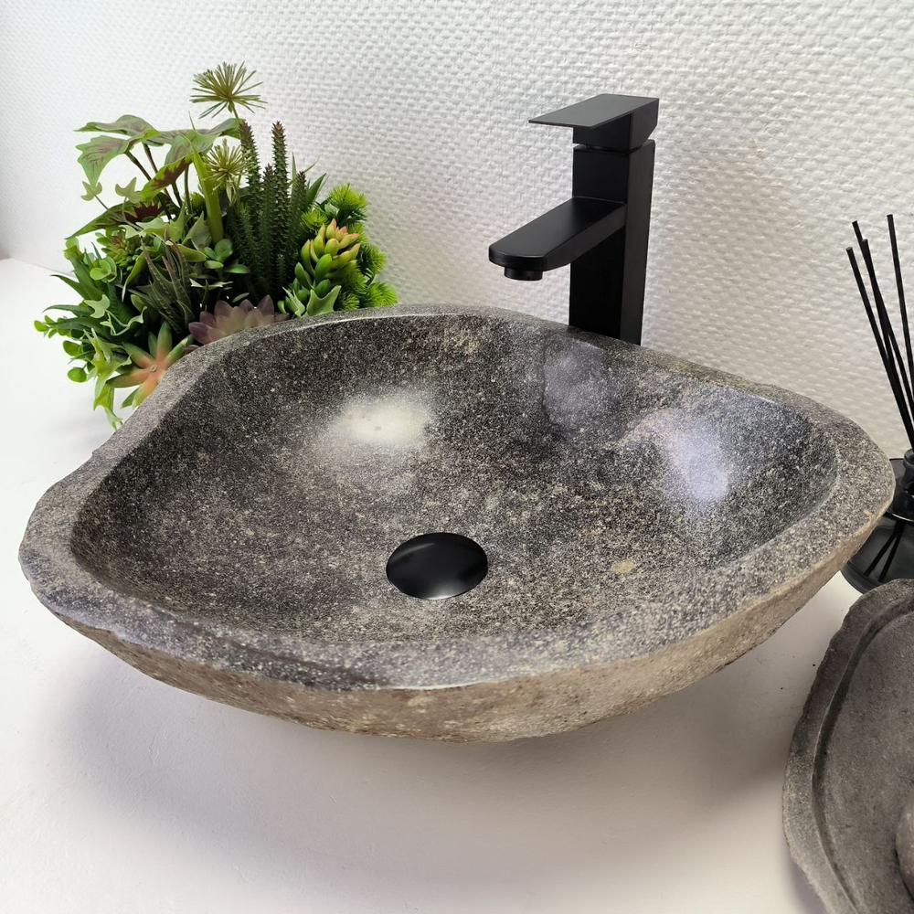 Раковина из речного камня RS-63860 (45*40*14) 0121