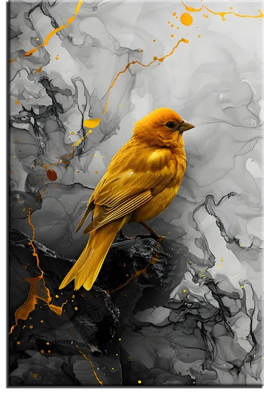 Постер "Желтая канарейка. Абстракция"