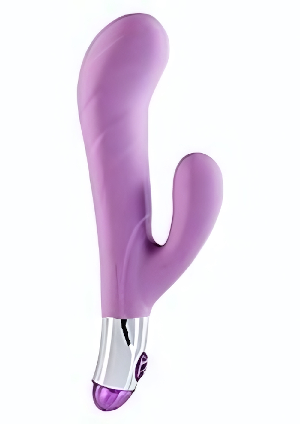 Фиолетовый вибратор Lovely Vibes G-spot Twin - 20 см. (Цвет: фиолетовый)