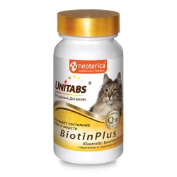 Unitabs biotinplus витамины с q10 для кошек - 120 табл.