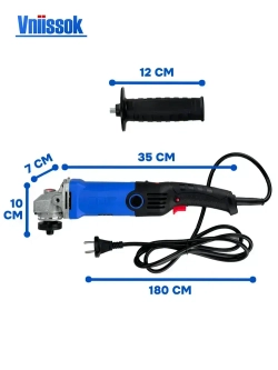 Сетевая УШМ (болгарка) VNIISSOK VGS-1200R (1200Вт, 125мм, 0-11000об/мин, с регулировкой оборотов)