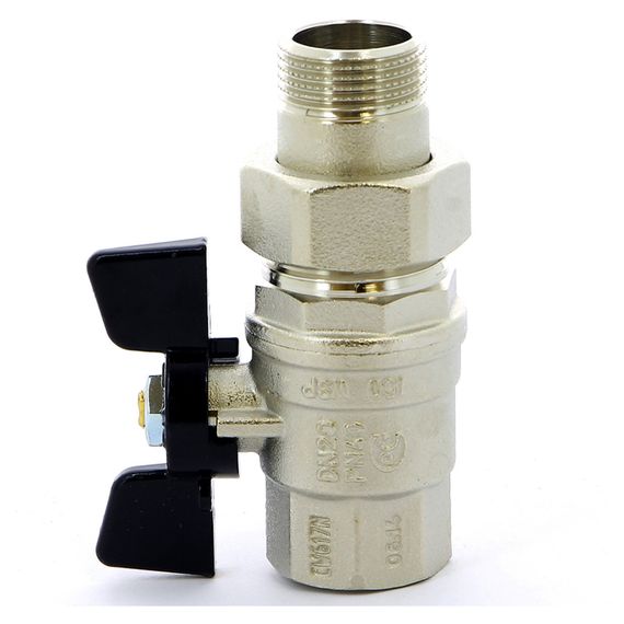 Кран BUGATTI с разъемным соединением НВ 3/4 бабочка OREGON серия 322, полный проход купить в Москве и Московской области по низкой цене с доставкой по России — (2) Кран BUGATTI с разъемным соединением НВ 3/4 бабочка OREGON серия 322, полный проход — (2)