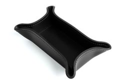 Лоток фигурный из кожи цвет ЧЕРНЫЙ