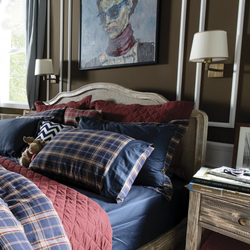 Простыня 260x260 Casual Avenue Oxford синяя Турция фото