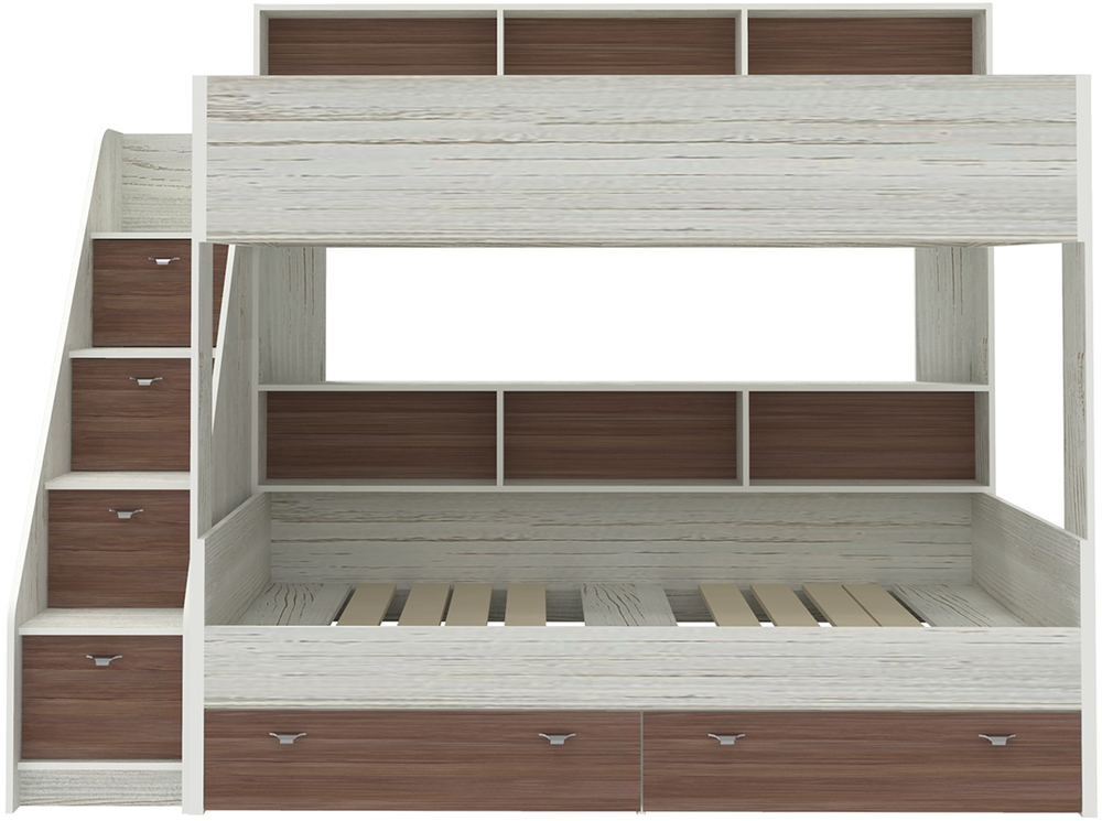 Двухъярусная кровать КарИВи Голден Кидс 10 Винтерберг Бодего Темный