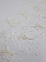 Вышивка на сетке молочный/золото К739 правая