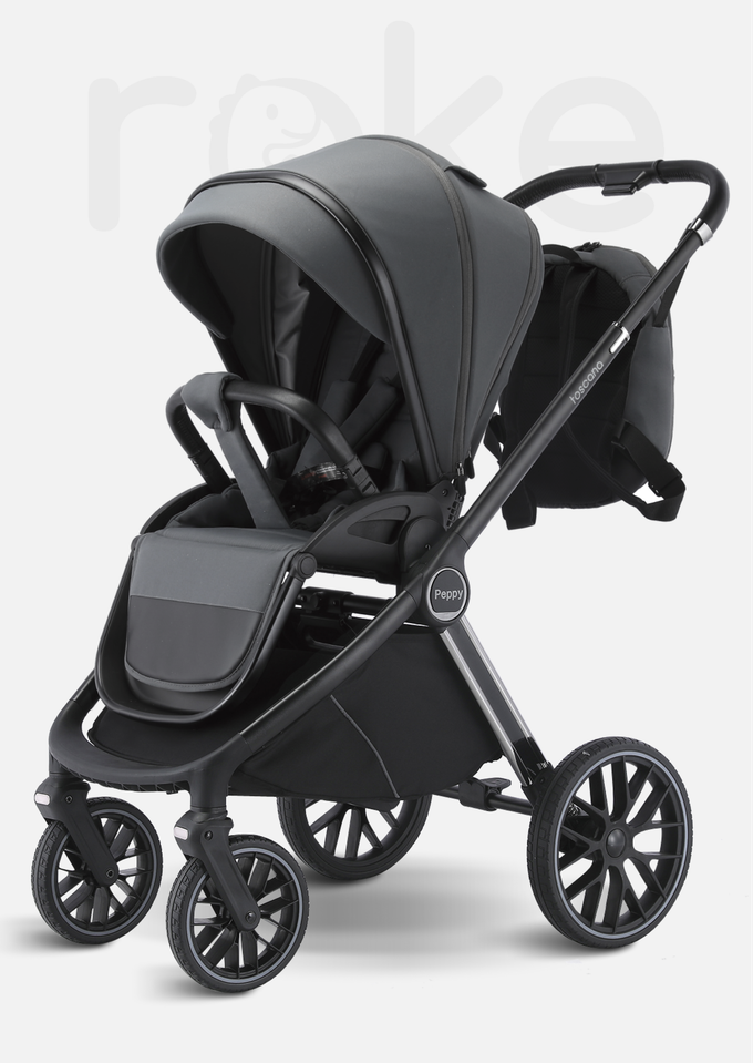 Peppy Коляска детская Toscana 2 в 1 Grey (серый)