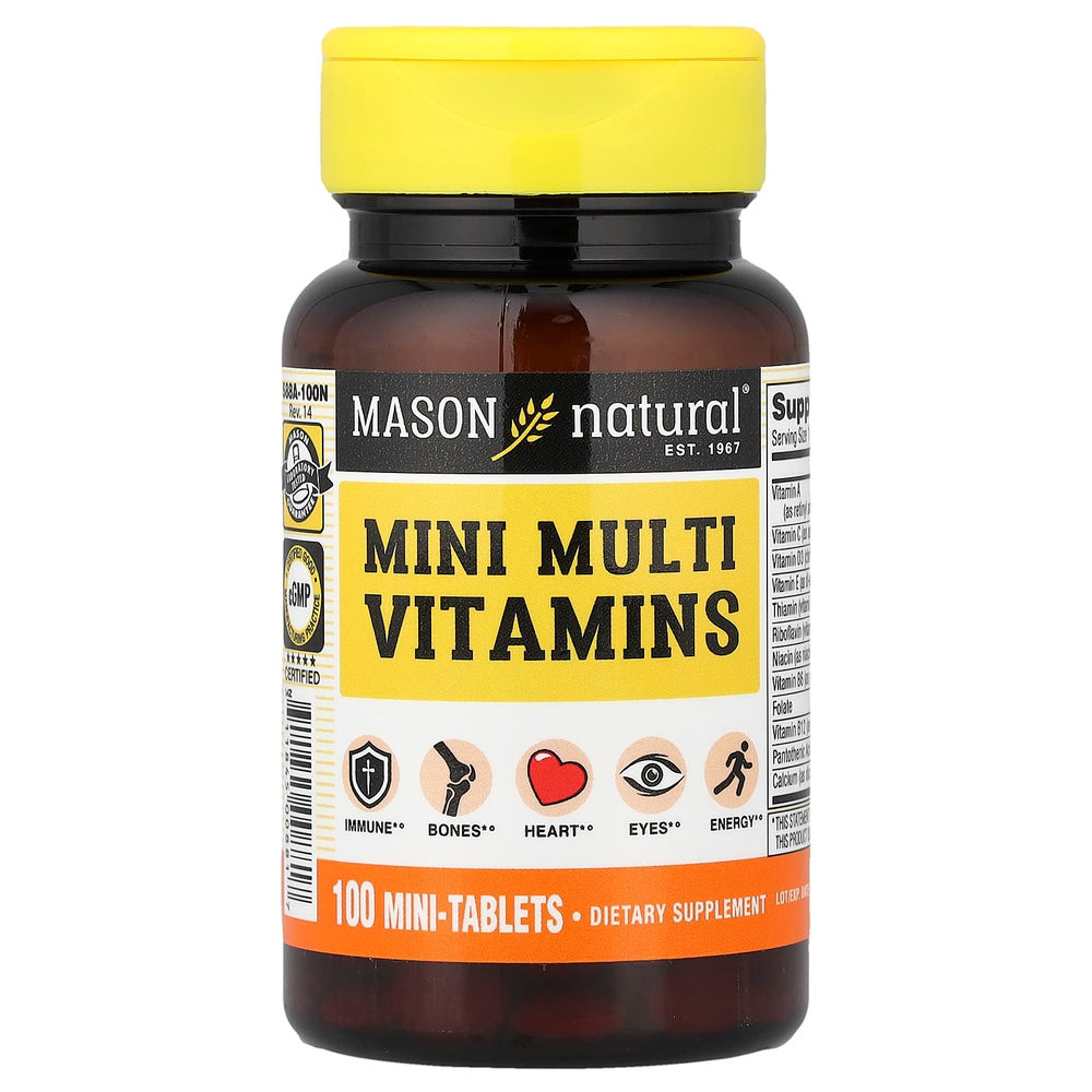 Mason Natural, мультивитамины, 100 мини-таблеток