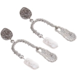 Серьги из гиппоалергенного сплава «АЛЕГРО», цвет серебро и золото, 6,5см