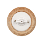 Выключатель 1кл. проходной, керамика, цвет белый + декор(D6/2) B1-201-01-D6/2