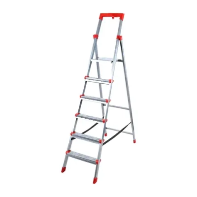 Стремянка металлическая 6 ступеней, высота до платформы 1280 мм, вес 8 кг, до 150 кг, ННС6