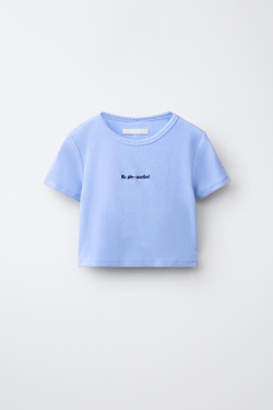ZARA РУБАШКА В ПОЛОСКУ И ФУТБОЛКА В РУБЧИК С ВЫШИВКОЙ, СИНИЙ