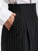 Брюки палаццо на резинке осенние черный