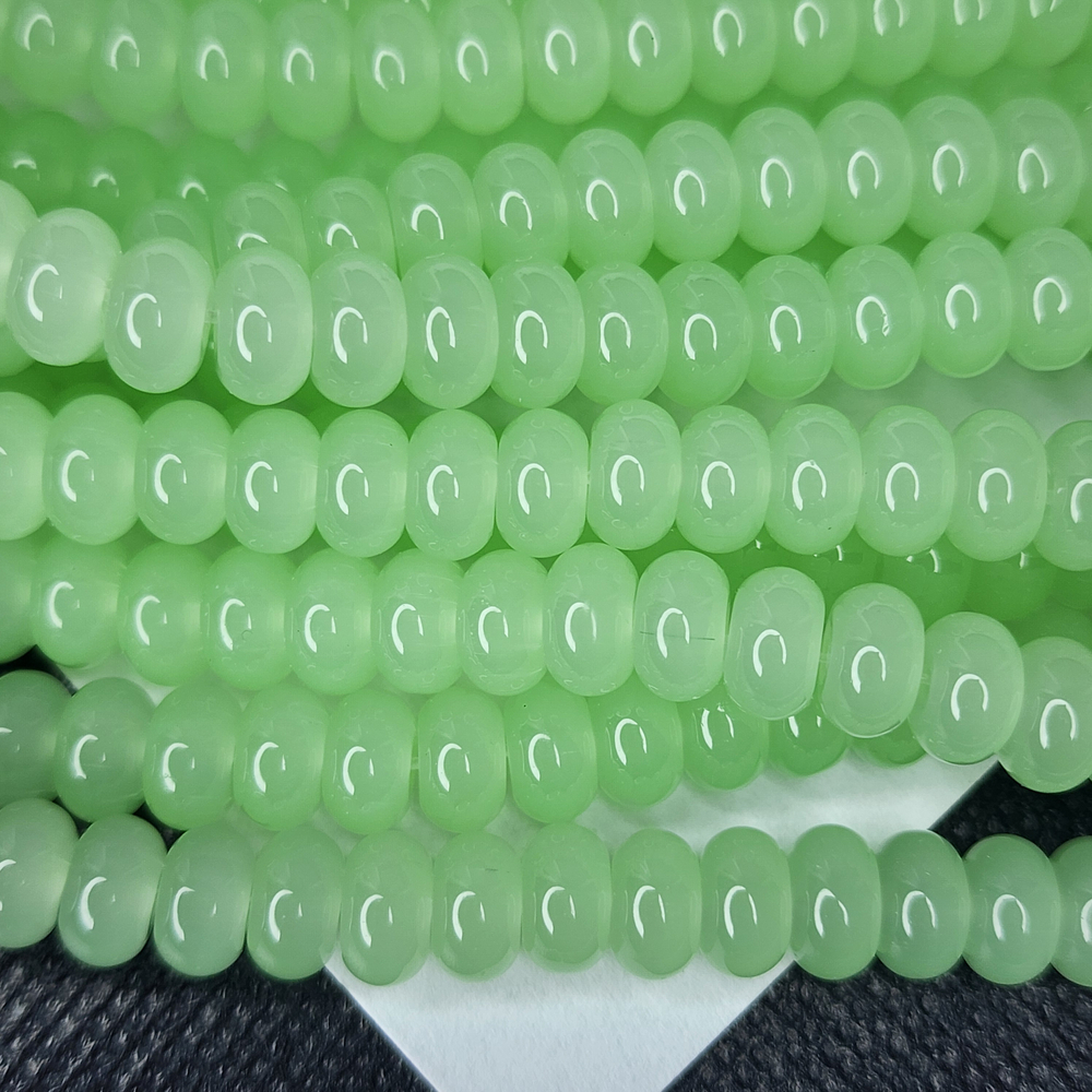 Стеклянный рондель, бусина проставка, разделитель, р-р 8×4мм, цена за набор 20 шт