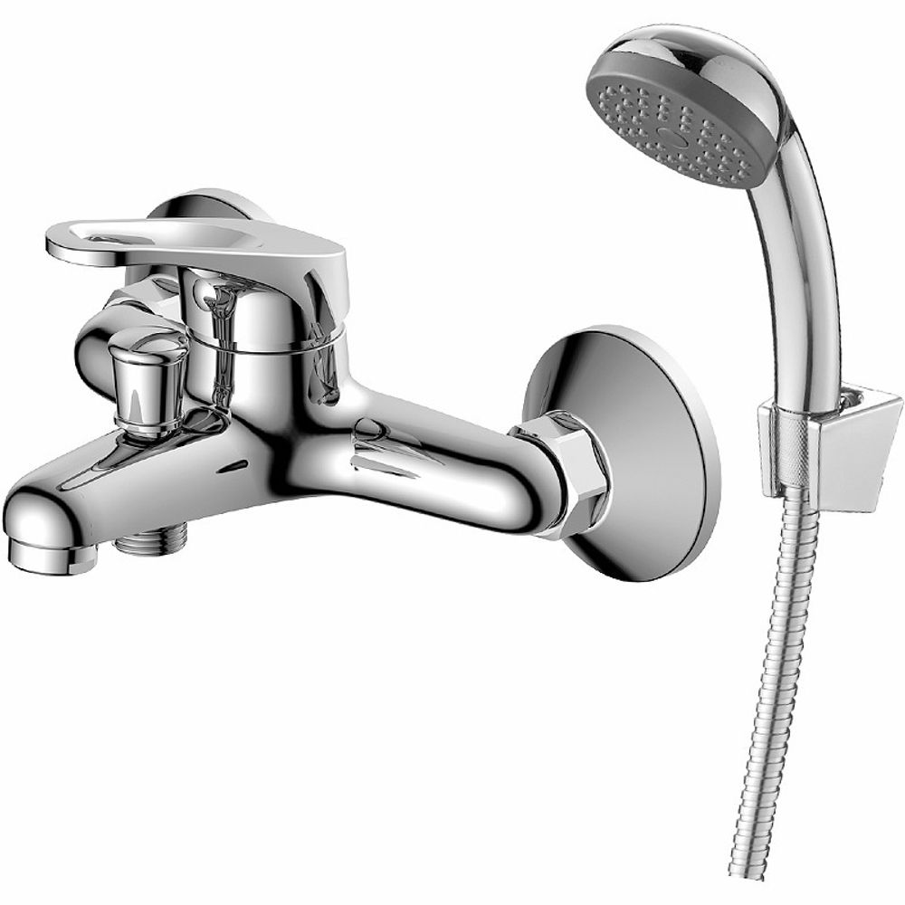DR21035 Смеситель одноручный для ванны с коротким изливом, хром