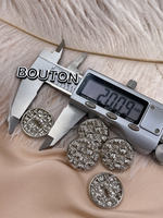 Пуговицы серебристые плоские плетеные