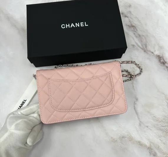 Сумка-кошелек Chanel Wallet On A Chain светло-розовый