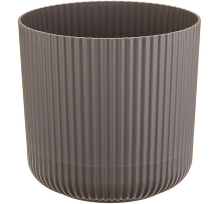 Кашпо Вельвет 3,6л d180мм французcкий серый с поддоном М-пластика