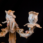 Фарфоровый трехрожковый подсвечник