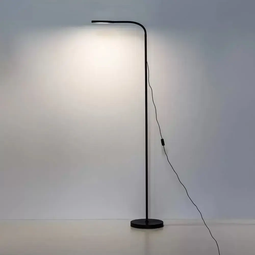 Торшер светодиодный 10Вт, 152 см нейтральный белый свет, чёрный