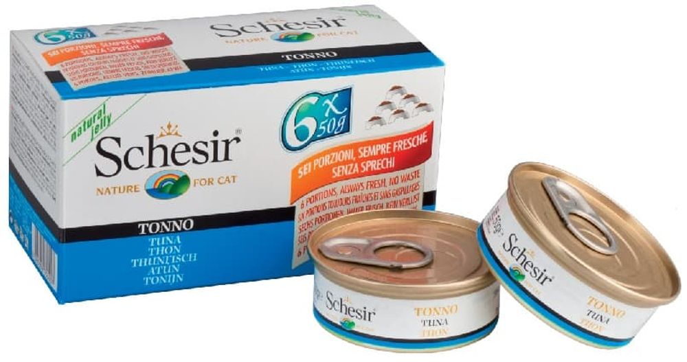 Schesir кон.д/кошек Тунец 6 х 50гр Schesir кон.д/кошек Тунец 6 х 50гр