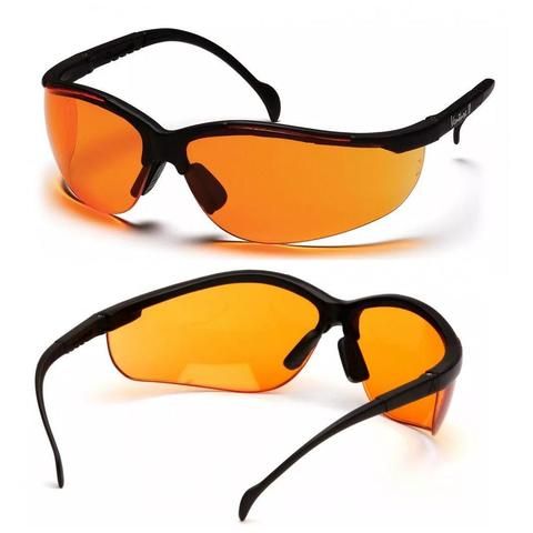 Очки Venture 2 RVGSB1840S, уд./прочный поликарбонат, ОРАНЖЕВЫЕ защита от царапин (беруши 2шт)