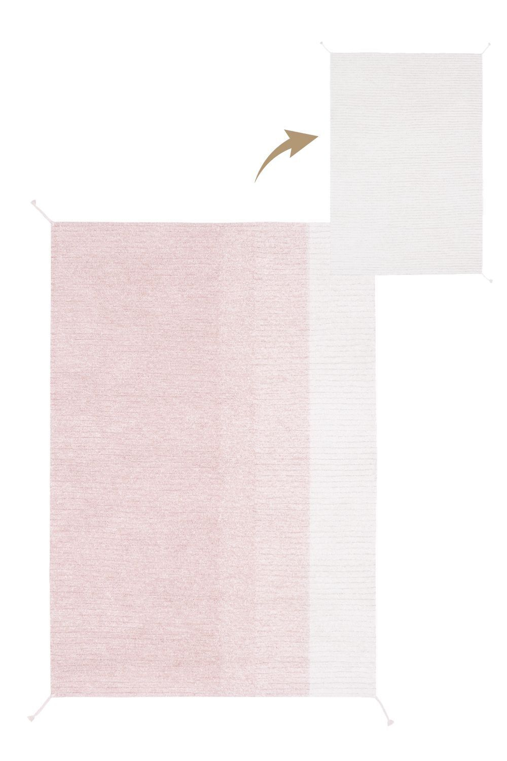 Двусторонний стираемый ковер Lorena Canals Gelato Pink S (120 x 160 см)