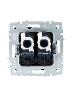 BRITE Розетка компьютерная двойная RJ45 кат.6 РК11-2-БрШ шампань IEK