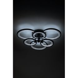 Светильник потолочный светодиодный ЭРА Модерн Odry CLL-1-117W 3K-6,5K RC BK с ДУ черный