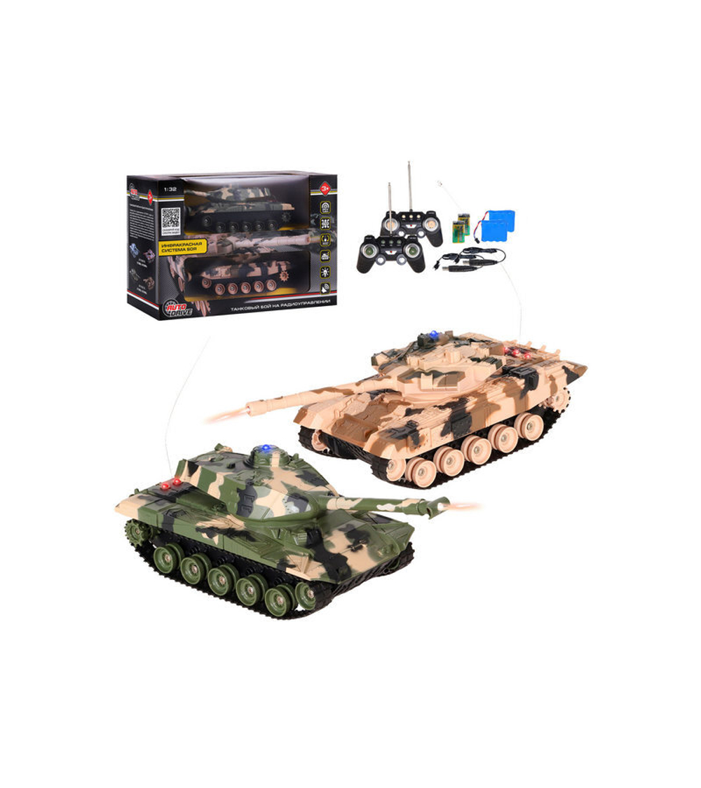 Радиоуправляемый танковый бой AUTODRIVE JB1168619 1/32, 27/40МГц