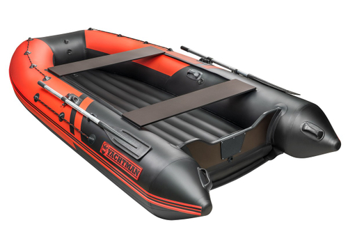 YACHTMAN-340 НДНД (Яхтман) красный-черный (лодка ПВХ нднд под мотор с усилением)