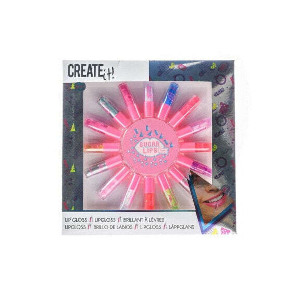 Блески и тинты для губ Блеск для губ Create It Sugar Lips Разноцветный (16 pcs)