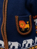 Вязаный комбинезон для новорожденных и малышей на молнии