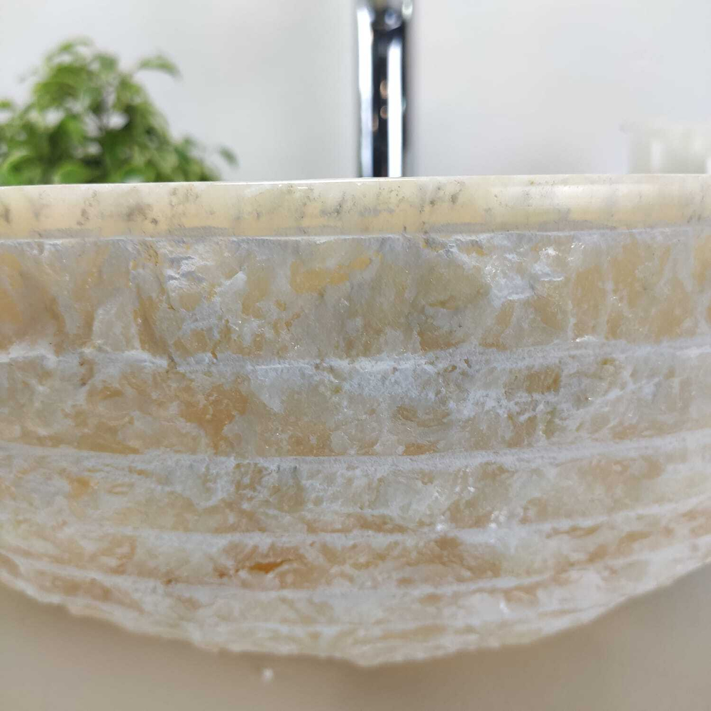 Раковина из оникса Bowl Yellow Marmo Small BO-60956 40*40*15