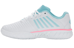 Женские кросовки для Padel K-Swiss Express Light 3 Padel - white/soft neon blue/neon buble gum