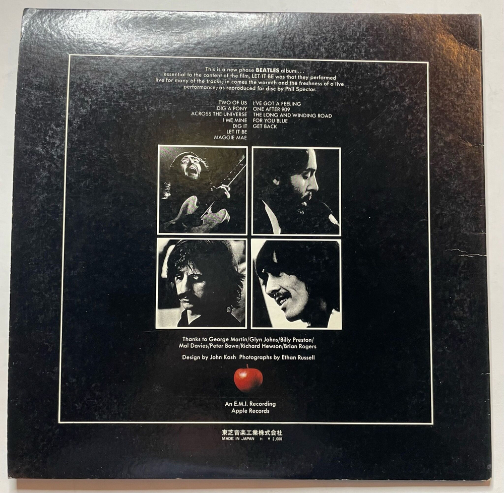 Винтажная виниловая пластинка LP The Beatles Let It Be (Japan 1971) (Obi)