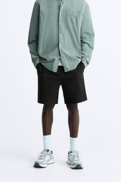 ZARA ШОРТЫ-ДЖОГГЕРЫ, ЧЕРНЫЙ