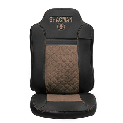 Чехлы Shacman X-3000 рестайлинг (экокожа, черный, коричневая вставка)