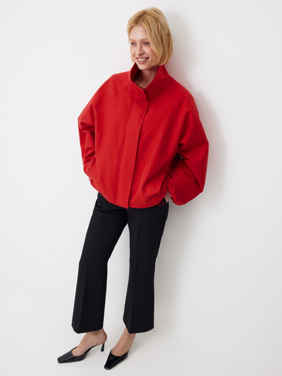 Бомбер oversize с воротником-стойкой Spring City