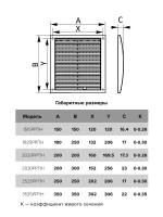 Решетка 200*200 2020РРПН вентиляционная наружная, регулируемая разъемная 200х200 ASA-пластик ERA