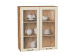 Шкаф верхний с 2-мя остекленными дверцами Ницца