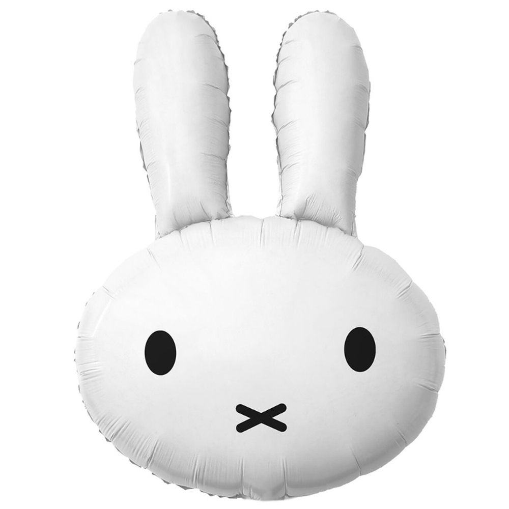 Шар Фольгированный Зайка белый голова (Белый)