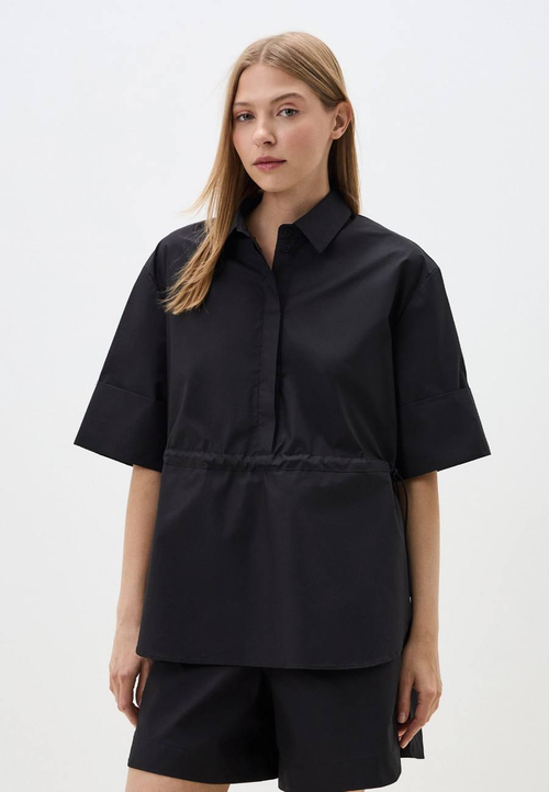 Свободная рубашка из хлопка-поплина