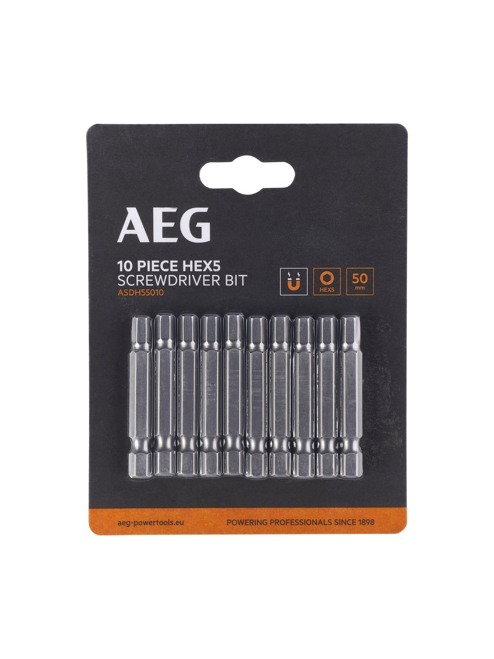 Биты 10 шт, Hex 5, 50 мм AEG ASDH55010 4932479525