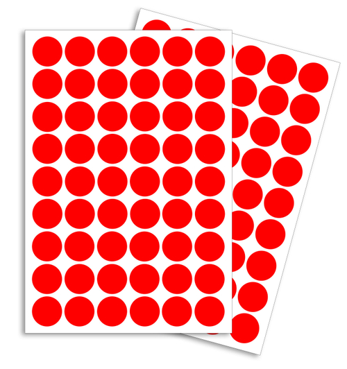 Ярко-красные виниловые наклейки для маркировки Policomprint М4, 20 мм.