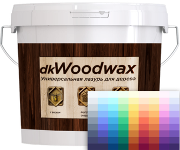 Профессиональная тонирующая пропитка с воском и антисептиком dkWoodwax цветная