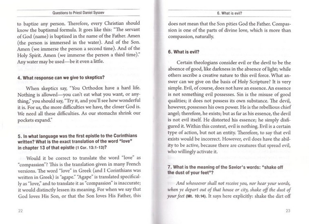Questions to Priest Daniel Sysoev. Вопросы священнику на английском языке