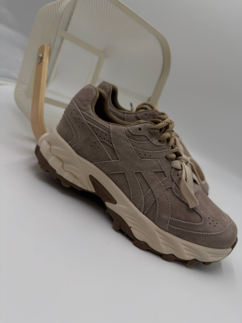 Кроссовки женские натуральная кожа арт. 20-5 цвет "бежевый"