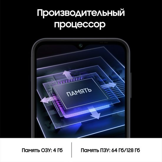 Смартфон Samsung Galaxy A14 4/128 Гб Черный