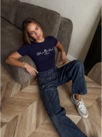 Футболка skims с принтом облегающая